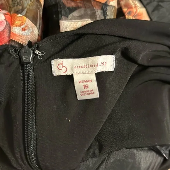 Established 1962 floral striped sleeveless midi party dress - Picture 6 of 7